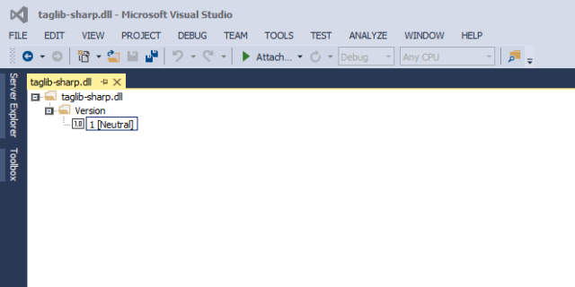 02. Contents of taglib-sharp.dll in Visual Studio