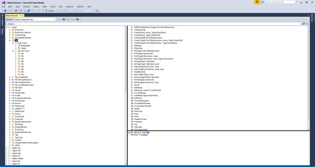 04. Contents of the taglib-sharp.dll object in Visual Studio